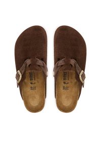 Birkenstock Klapki Boston Braided 1031716 Brązowy. Kolor: brązowy. Materiał: zamsz, skóra #3