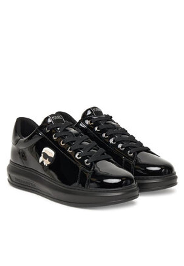 Karl Lagerfeld - KARL LAGERFELD Sneakersy KL52573N Czarny. Kolor: czarny. Materiał: skóra