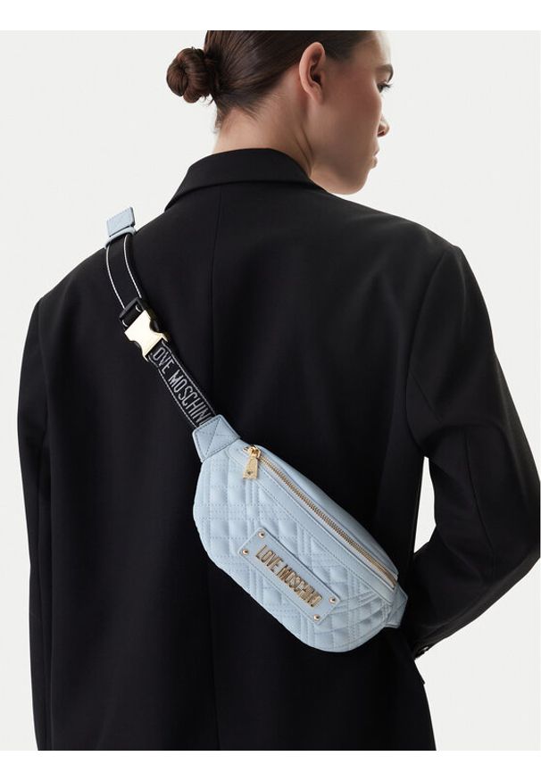 Love Moschino - LOVE MOSCHINO Nerka JC4003PP1OLA0701 Błękitny. Kolor: niebieski. Materiał: skóra