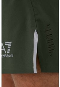 EA7 Emporio Armani szorty męskie kolor zielony. Kolor: zielony. Materiał: tkanina #3