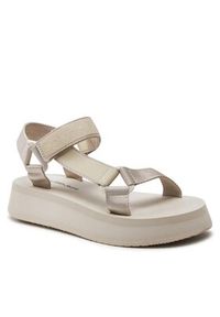 Calvin Klein Jeans Sandały Sandal Velcro Webbing Dc YW0YW01353 Beżowy. Kolor: beżowy. Materiał: materiał #4