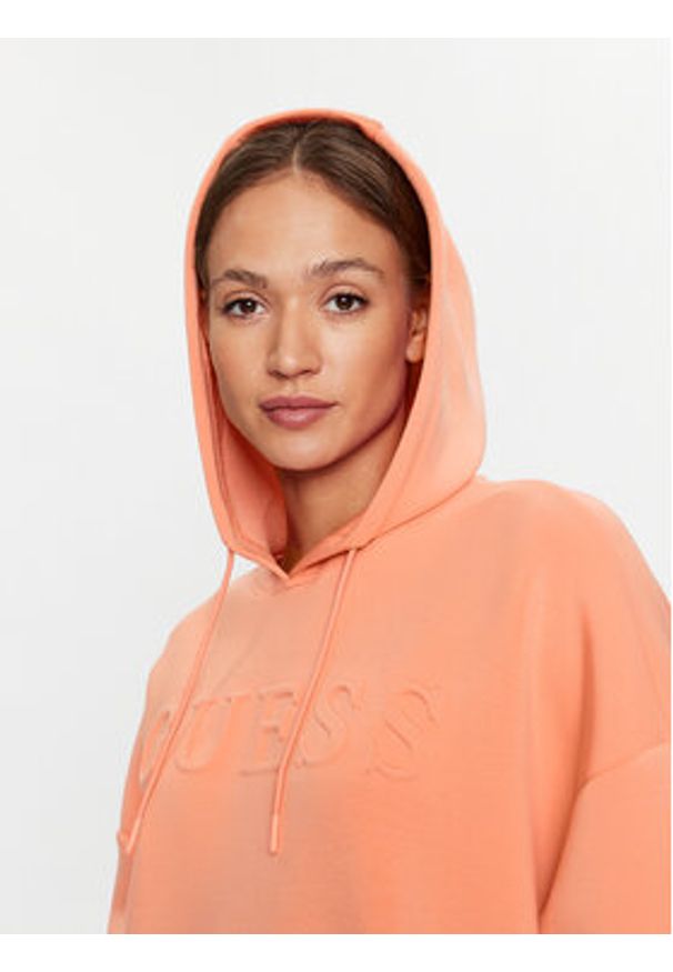 Guess Sukienka codzienna V3BQ14 K7UW2 Koralowy Regular Fit. Okazja: na co dzień. Kolor: pomarańczowy. Materiał: wiskoza. Typ sukienki: proste. Styl: casual