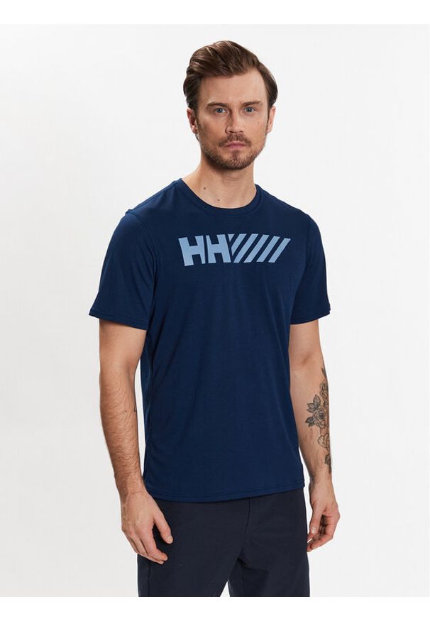 Helly Hansen Koszulka techniczna Lifa 48498 Granatowy Regular Fit. Kolor: niebieski. Materiał: syntetyk