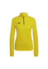 Bluza piłkarska damska Adidas Entrada 22 Training Top. Kolor: wielokolorowy, żółty, czarny. Sport: piłka nożna