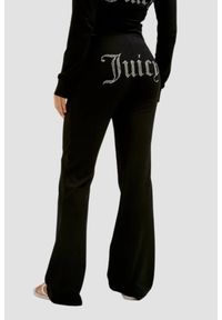 Juicy Couture - JUICY COUTURE Czarne damskie spodnie dresowe Single Jersey Apollo Low Rise, Rozmiar XS. Kolor: czarny. Materiał: dresówka, jersey #4