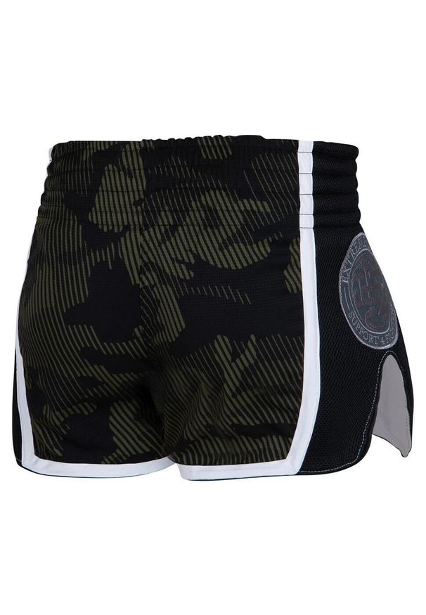 Spodenki Muay Thai męskie EXTREME HOBBY HAVOC. Kolor: zielony. Materiał: poliester, elastan
