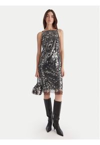 DKNY Sukienka koktajlowa DD54AN04 Srebrny Slim Fit. Kolor: srebrny. Materiał: syntetyk. Styl: wizytowy #3