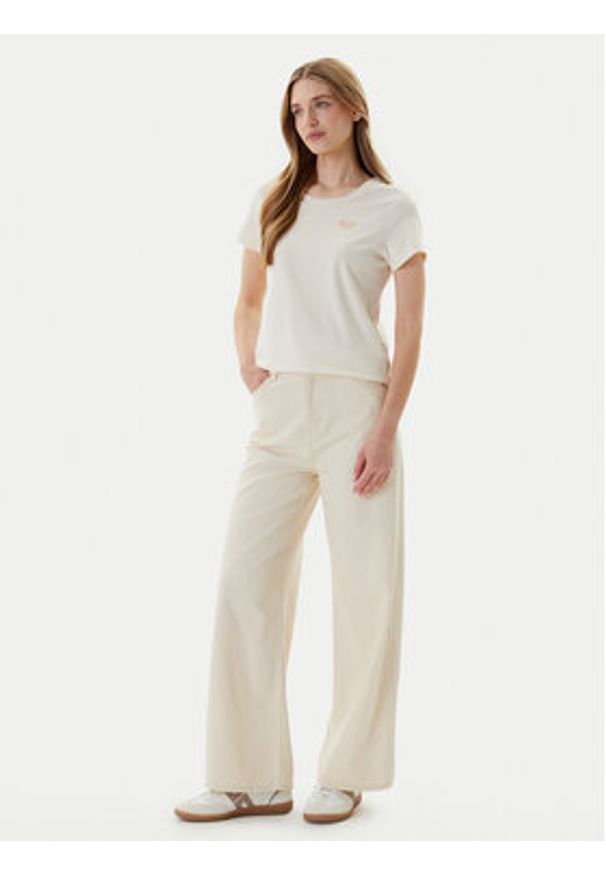 Mustang Jeansy Luise 1016209 Écru Wide Fit