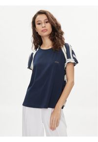Liu Jo T-Shirt TA4255 T3810 Granatowy Regular Fit. Kolor: niebieski. Materiał: syntetyk