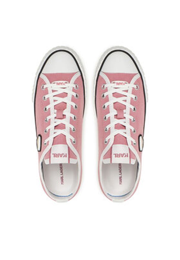 Karl Lagerfeld - KARL LAGERFELD Trampki KL60424 Różowy. Kolor: różowy. Materiał: materiał