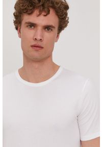 BOSS - Boss T-shirt (2-pack) 50325407.NOS męski kolor biały gładki. Okazja: na co dzień. Kolor: biały. Materiał: dzianina. Wzór: gładki. Styl: casual #5