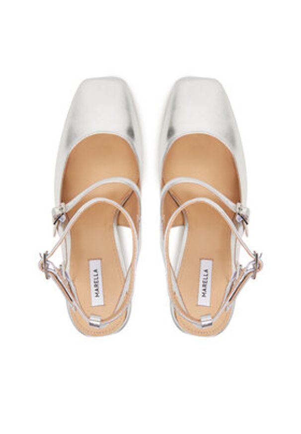 Marella Czółenka 2513521086200 Srebrny. Kolor: srebrny. Materiał: skóra