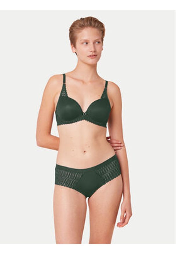 Triumph Biustonosz z fiszbiną Aura Spotlight 10216459 Zielony. Kolor: zielony. Materiał: syntetyk