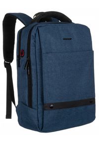 DAVID JONES - Plecak na laptopa David Jones [DH] PC-038 granatowy. Kolor: niebieski. Materiał: materiał #1