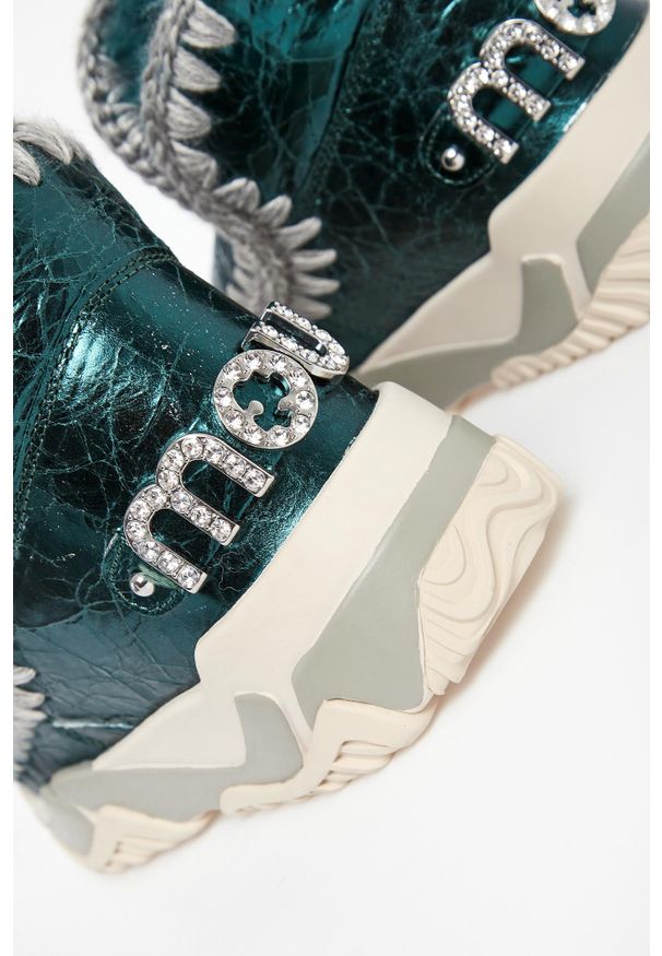 Mou - Śniegowce damskie skórzane Eskimo Trainer MOU. Materiał: skóra