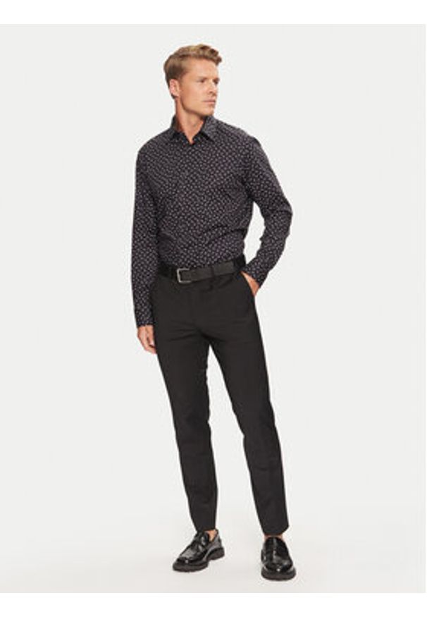 BOSS - Boss Koszula H-Joe 50527626 Czarny Slim Fit. Kolor: czarny. Materiał: bawełna