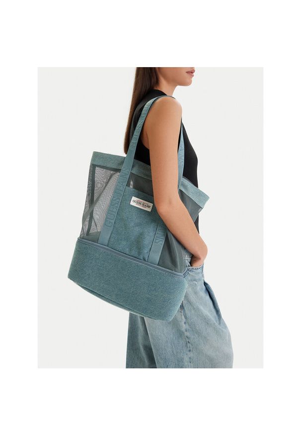 Torebka Guess Jeans. Kolor: niebieski