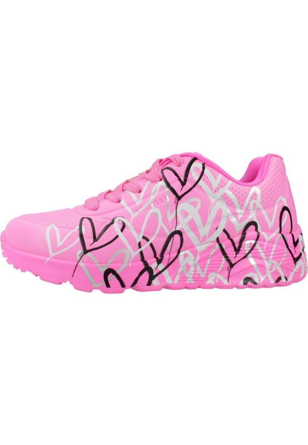 skechers - Tenisówki Skechers Model Uno Lite - Metallic Kolor Rose. Kolor: różowy. Materiał: syntetyk, tkanina. Model: Skechers Sport. Sport: turystyka piesza