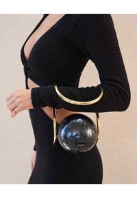CULT GAIA - Czarna torebka z perłą. Kolor: czarny. Materiał: akryl #4