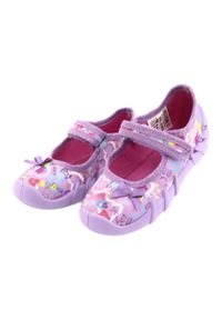 Befado obuwie dziecięce 109P182 fioletowe wielokolorowe. Kolor: fioletowy, wielokolorowy. Materiał: bawełna, tkanina #2