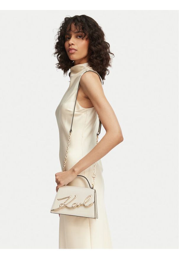 Karl Lagerfeld - KARL LAGERFELD Torebka A1W30038 Biały. Kolor: biały. Materiał: skórzane