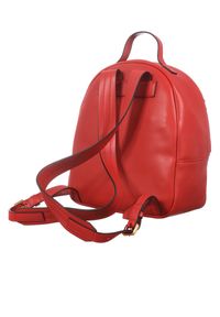 Pollini - POLLINI - Czerwony plecak z logo. Kolor: czerwony. Wzór: aplikacja #2