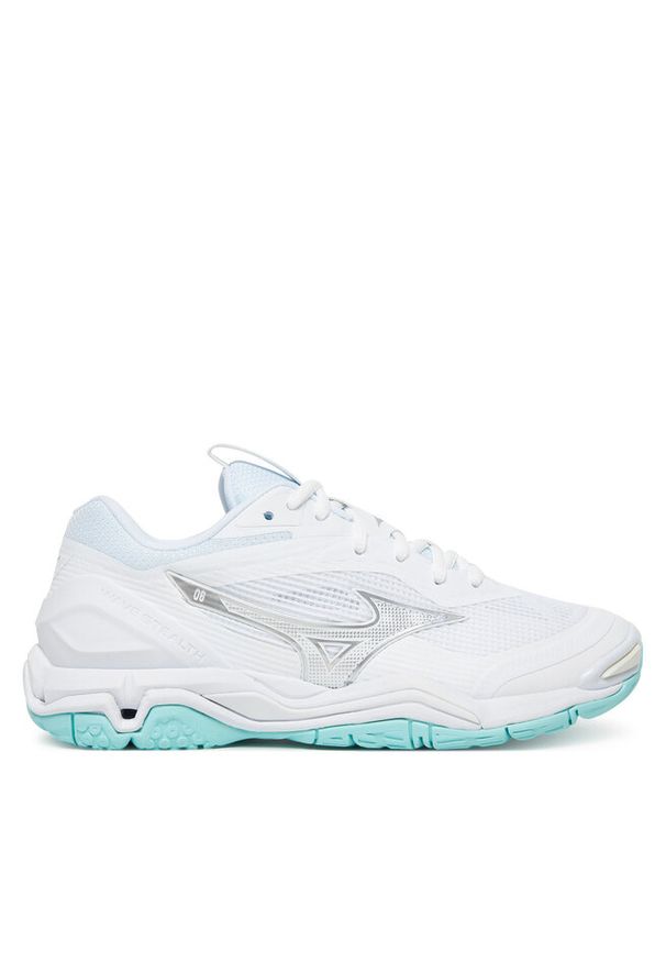 Buty halowe Mizuno. Kolor: biały. Model: Mizuno Wave