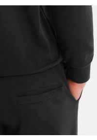 Ombre Clothing - Komplet dresowy męski bluza z kapturem + spodnie dresowe - czarny V1 - Rozmiar: XL. Okazja: na co dzień. Typ kołnierza: kaptur. Kolor: czarny. Materiał: dresówka. Styl: casual