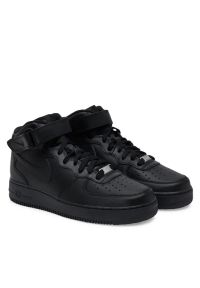 Nike - NIKE Air Force 1 '07 MID Sneakersy męskie. Okazja: na co dzień. Zapięcie: rzepy. Kolor: czarny. Materiał: guma, skóra. Szerokość cholewki: normalna. Model: Nike Air Force #2