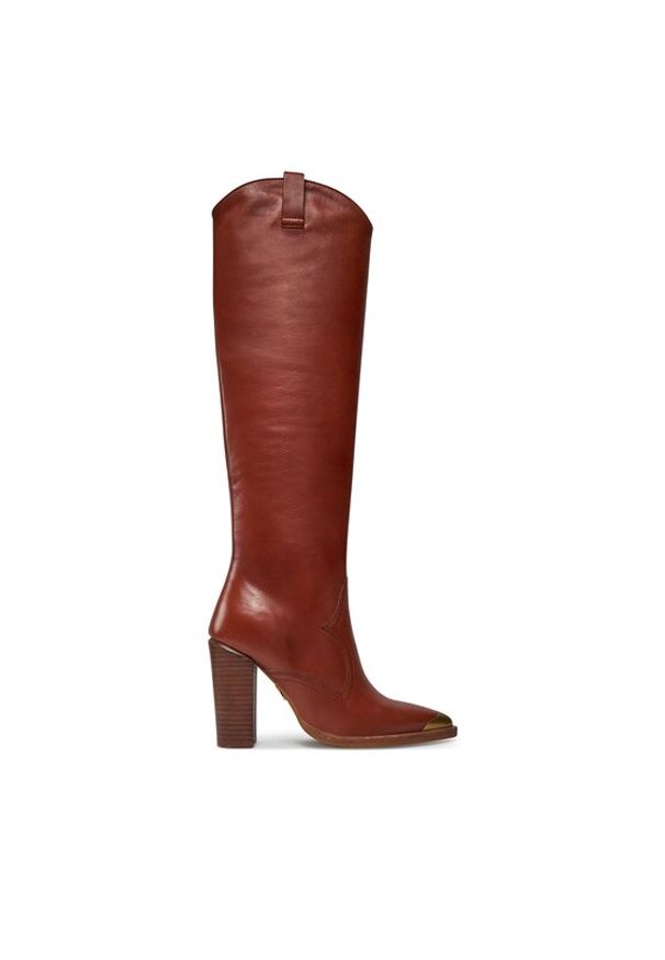 Bronx Kozaki High boots 14165-JJ Brązowy. Kolor: brązowy. Materiał: skóra