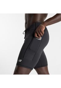 Spodenki męskie New Balance MS51271BK – czarne. Kolor: czarny. Materiał: lycra, poliester, materiał. Długość: krótkie. Sport: fitness #3