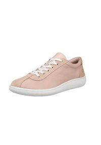 ecco - Buty do chodzenia damskie Ecco Sneaker Soft Zero Leder. Kolor: różowy. Materiał: skóra. Szerokość cholewki: normalna. Sport: turystyka piesza