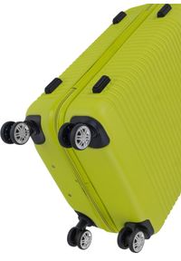 Ochnik - Komplet walizek na kółkach 19''/24''/28''. Kolor: zielony. Materiał: materiał, poliester, guma, kauczuk #4