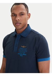Aeronautica Militare Polo 261PO1908UP00191 Granatowy Slim Fit. Typ kołnierza: polo. Kolor: niebieski. Materiał: bawełna #2