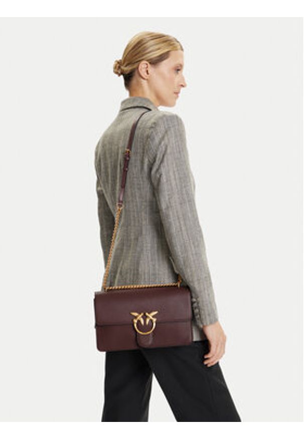 Pinko - PINKO Torebka Love One Classic Dc Al 25-26 PLTT 100941 A0F1 Brązowy. Kolor: brązowy. Materiał: skórzane