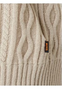 BOSS Sweter Kableto 50548689 Beżowy Regular Fit. Kolor: beżowy. Materiał: wełna #2