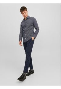 Jack & Jones - Jack&Jones Chinosy Marco 12237523 Granatowy Slim Fit. Kolor: niebieski. Materiał: syntetyk #2