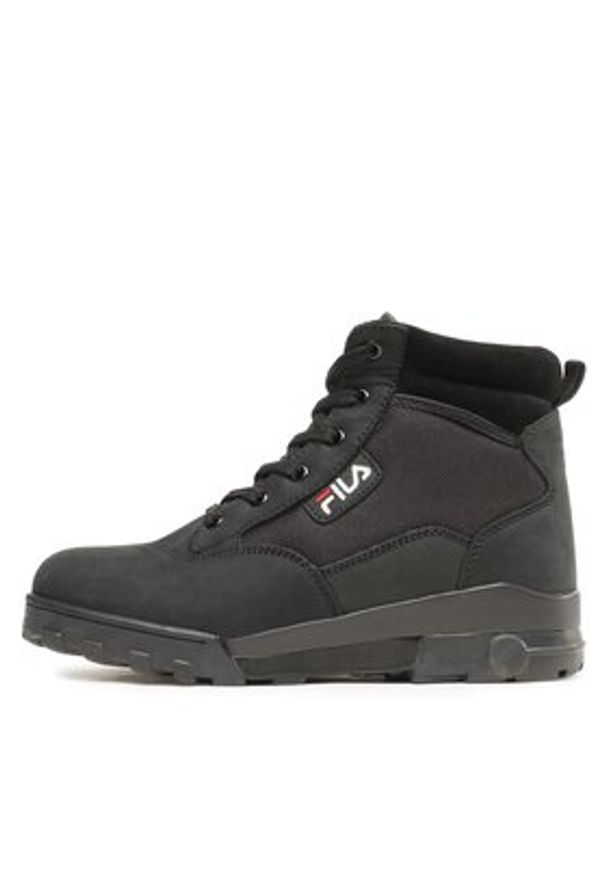 Fila Trapery Grunge II Mid Wmn FFW0217.80010 Czarny. Kolor: czarny. Materiał: nubuk, skóra
