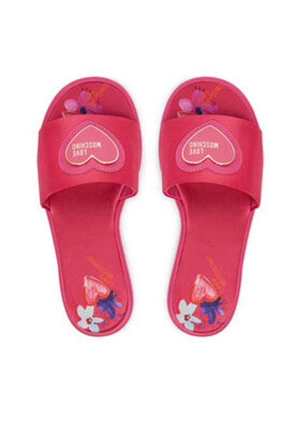 Love Moschino - LOVE MOSCHINO Klapki JA28232G0OJO0604 Różowy. Kolor: różowy. Materiał: materiał