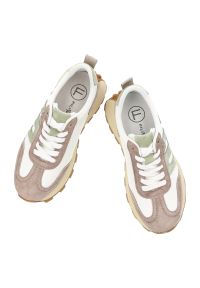 Beżowe Sneakersy Filippo Sportowe Obuwie Damskie. Okazja: na spacer, na co dzień. Kolor: biały. Materiał: zamsz. Szerokość cholewki: normalna. Sport: turystyka piesza #3