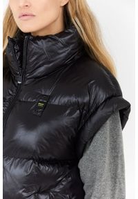 Blauer USA - BLAUER Długi czarny bezrękawnik damski Daisy, Rozmiar L. Kolor: czarny. Materiał: poliamid. Długość rękawa: bez rękawów. Długość: długie #4