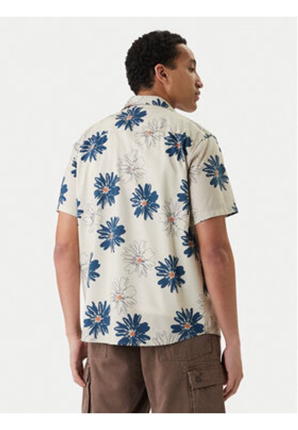 RVCA Koszula Resort AVYWT00520 Beżowy Relaxed Fit. Kolor: beżowy. Materiał: bawełna