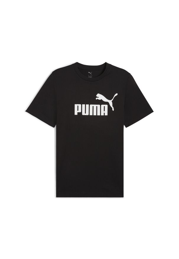 Puma - Męska koszulka Essentials z logo No. 1 PUMA. Kolor: czarny. Materiał: guma. Wzór: nadruk. Sport: fitness, bieganie