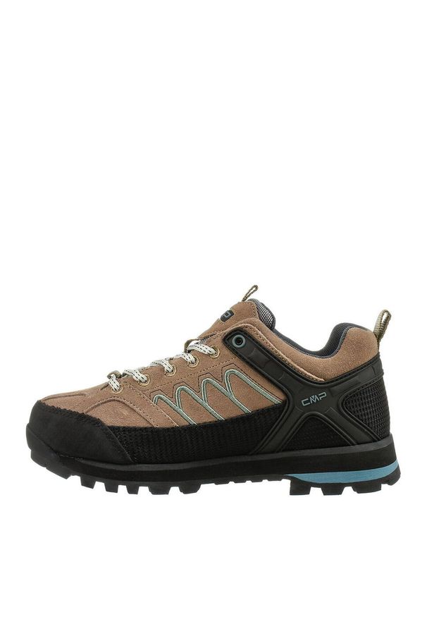 Damskie buty trekkingowe górskie ze skóry zamszowej VIBRAM CMP MOON LOW. Kolor: czarny, wielokolorowy, beżowy. Materiał: zamsz, skóra. Styl: sportowy