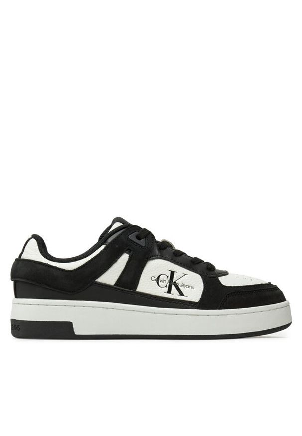 Calvin Klein Jeans Sneakersy Basket Cupsole Low Ml Mix YW0YW01579 Czarny. Kolor: czarny. Materiał: skóra