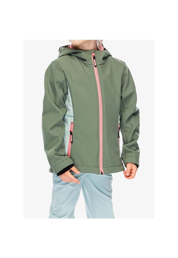 Kurtka dziewczęca CMP Astralix. Kolor: zielony. Materiał: softshell. Sport: turystyka piesza