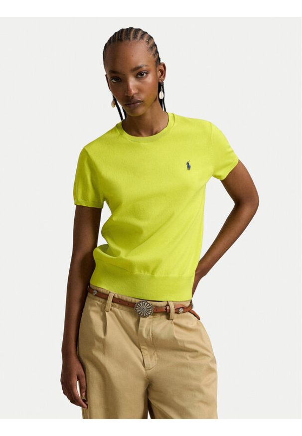 Polo Ralph Lauren T-Shirt 211971872503 Zielony Slim Fit. Typ kołnierza: polo. Kolor: zielony. Materiał: bawełna