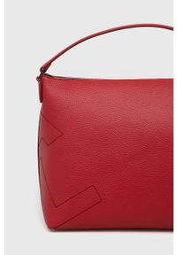 Karl Lagerfeld torebka skórzana kolor czerwony. Kolor: czerwony. Materiał: skórzane. Rodzaj torebki: na ramię #4