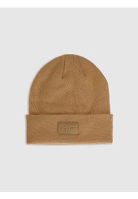 4f - 4F Czapka beanie uniseks - brązowa Uniwersalny. Kolor: brązowy. Materiał: syntetyk, materiał. Sezon: zima. Styl: klasyczny, sportowy, casual