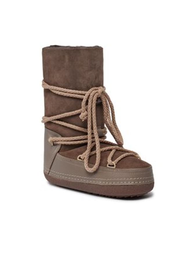 Inuikii Śniegowce Classic High 75107-007buty Brązowy. Kolor: brązowy. Materiał: zamsz, skóra